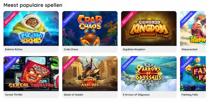 Getlucky Casino games